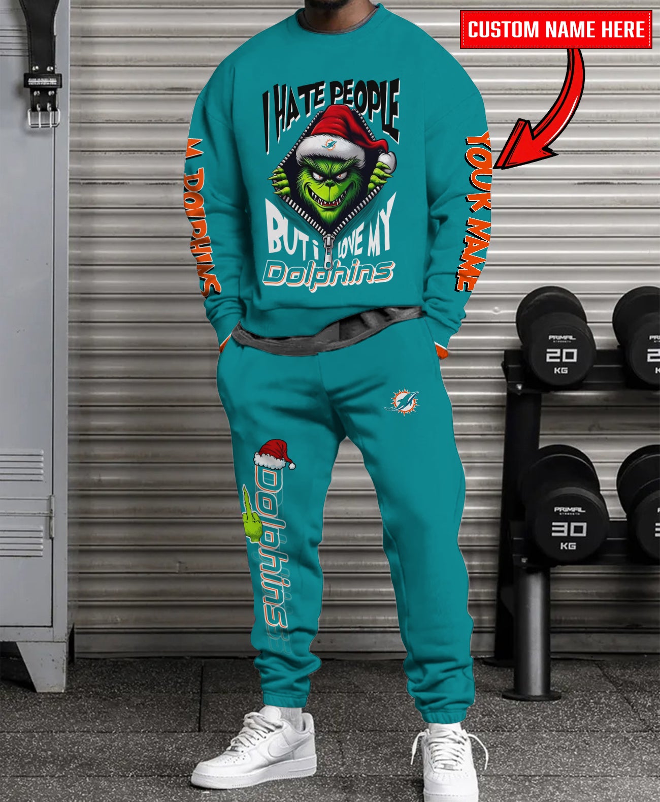 Miami Dolphins Combo Unisex Sweatshirt And Sweatpants Christmas Collection AZCASP000124TeamColor