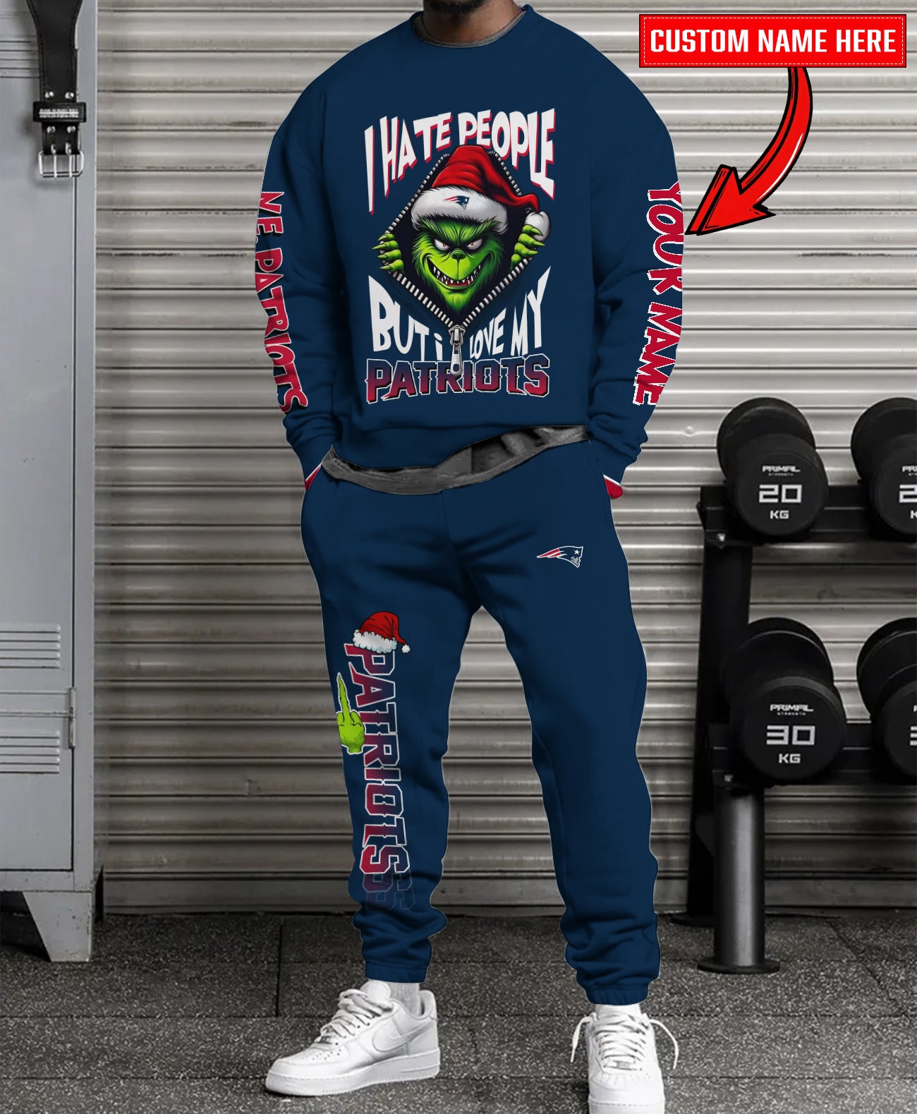 New England Patriots Combo Unisex Sweatshirt And Sweatpants Christmas Collection AZCASP000125TeamColor