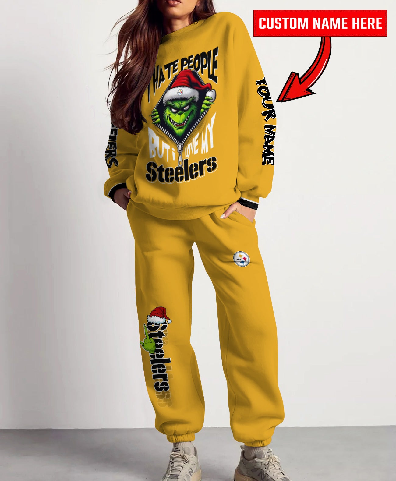 Pittsburgh Steelers Combo Unisex Sweatshirt And Sweatpants Christmas Collection AZCASP000127TeamColor