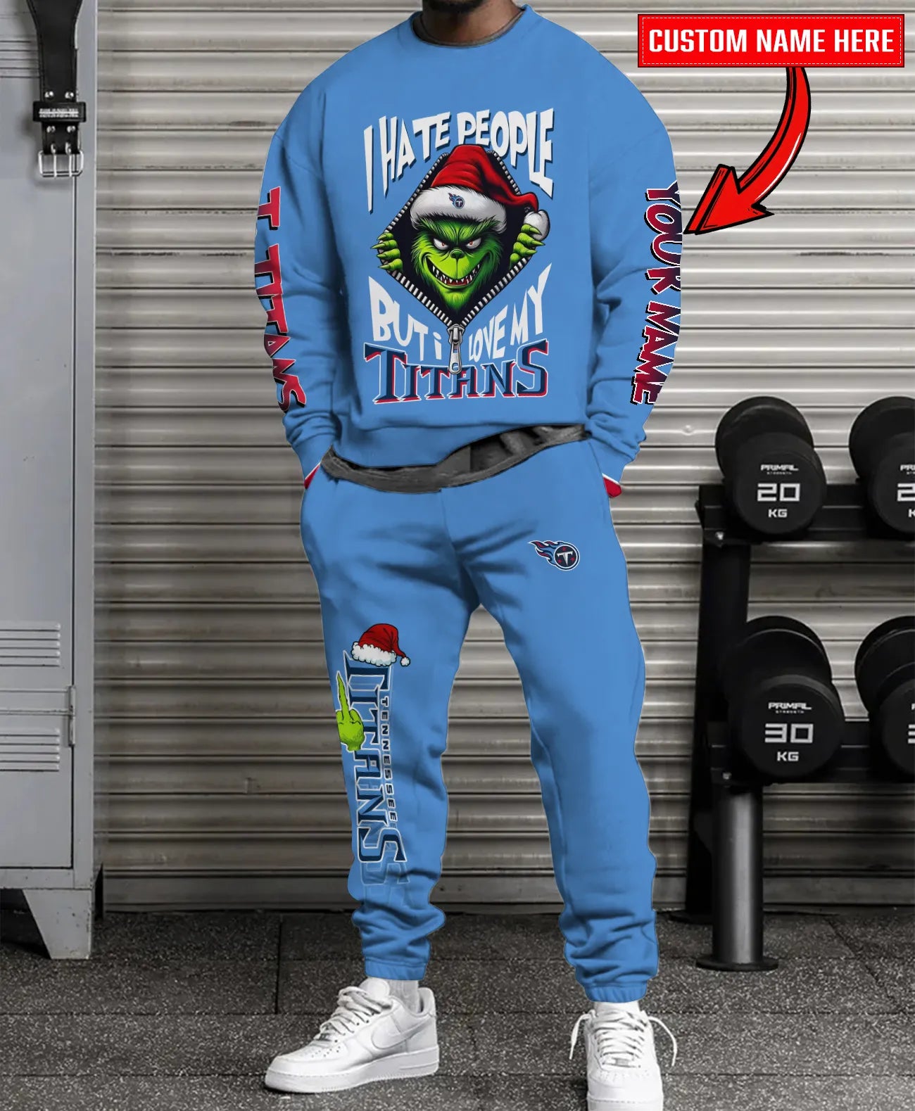 Tennessee Titans Combo Unisex Sweatshirt And Sweatpants Christmas Collection AZCASP000128TeamColor