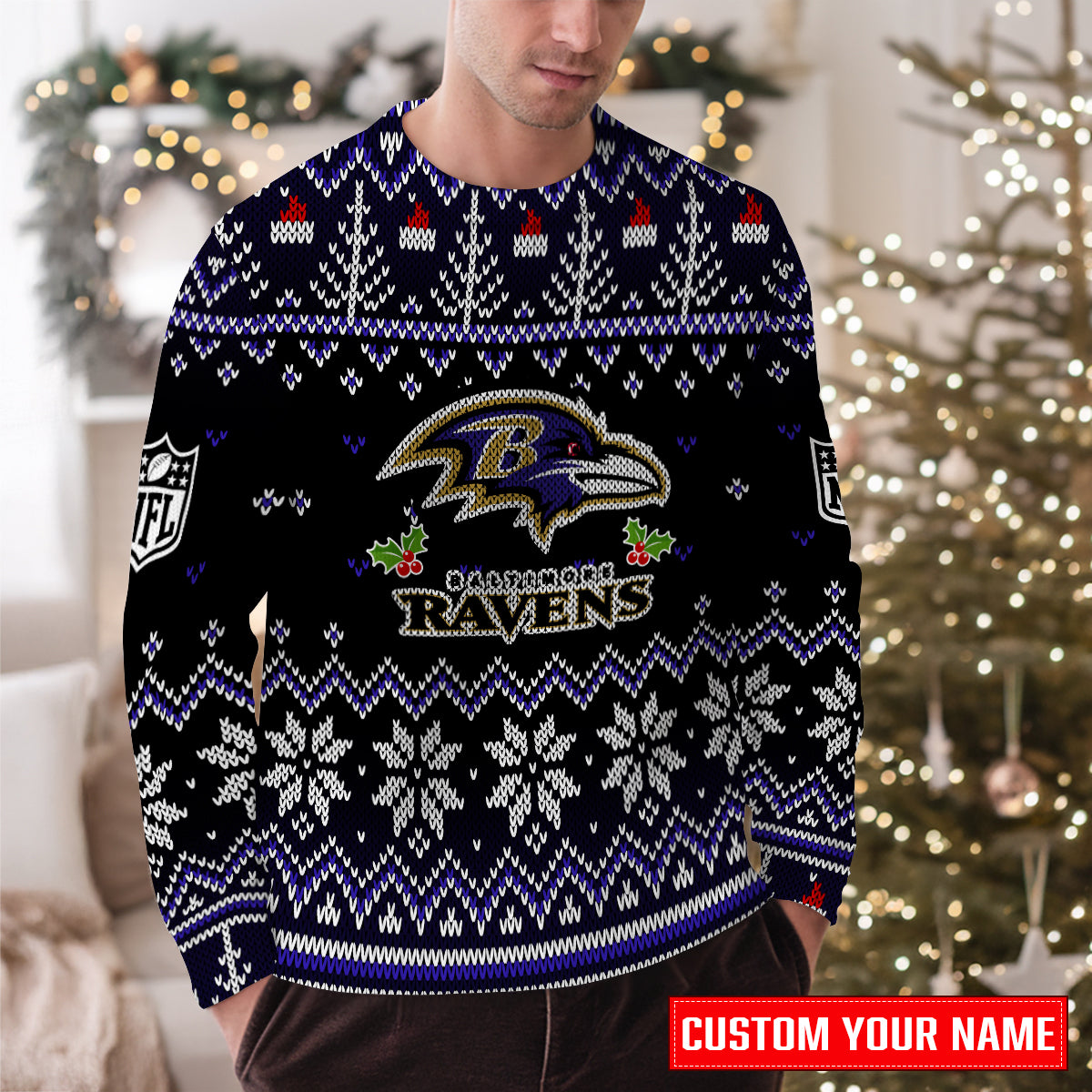 Baltimore Ravens Premium Ugly Christmas Sweater Special Edition AZCAUSW000081