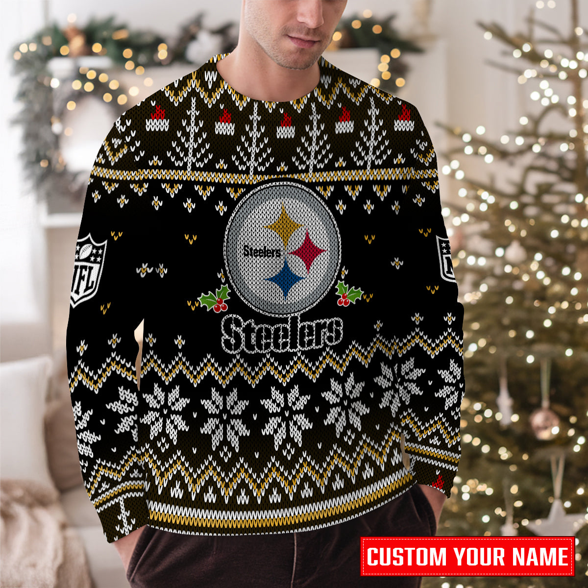 Pittsburgh Steelers Premium Ugly Christmas Sweater Special Edition AZCAUSW000095