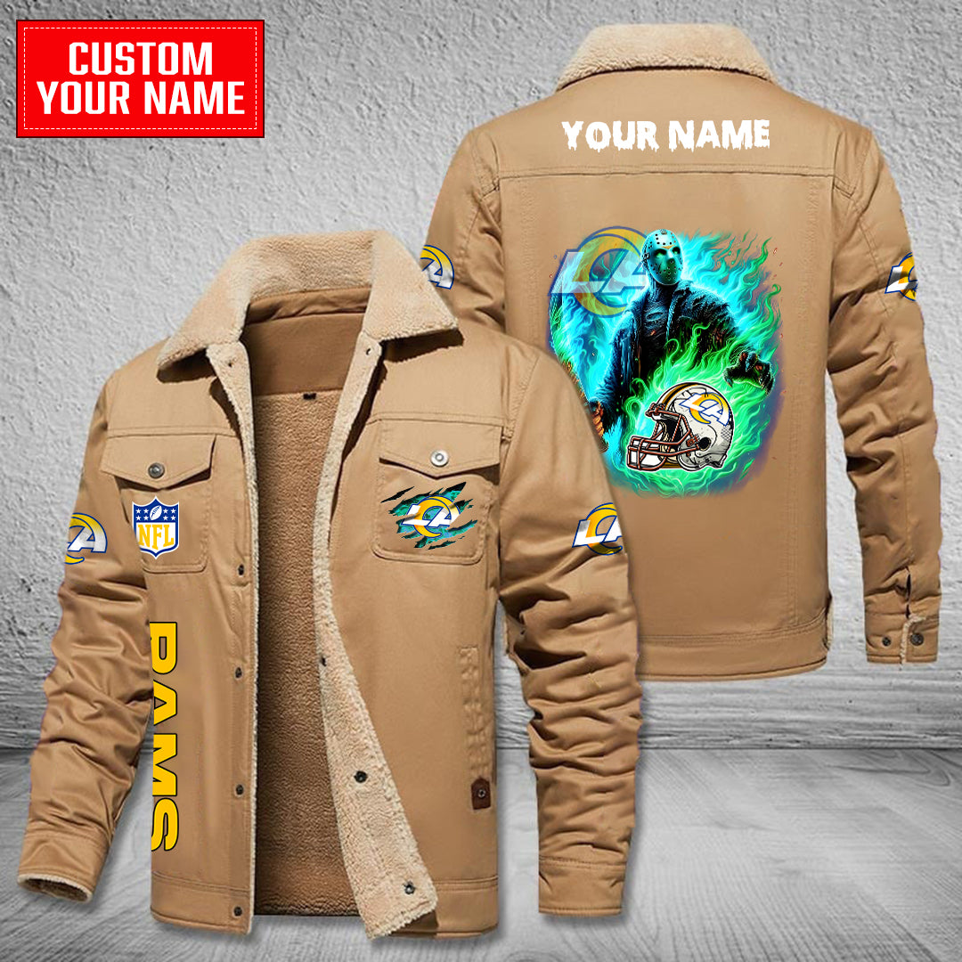 Los Angeles Rams Halloween Collection Winter Fleece Bomber Jacket AZCAWFBJ000040