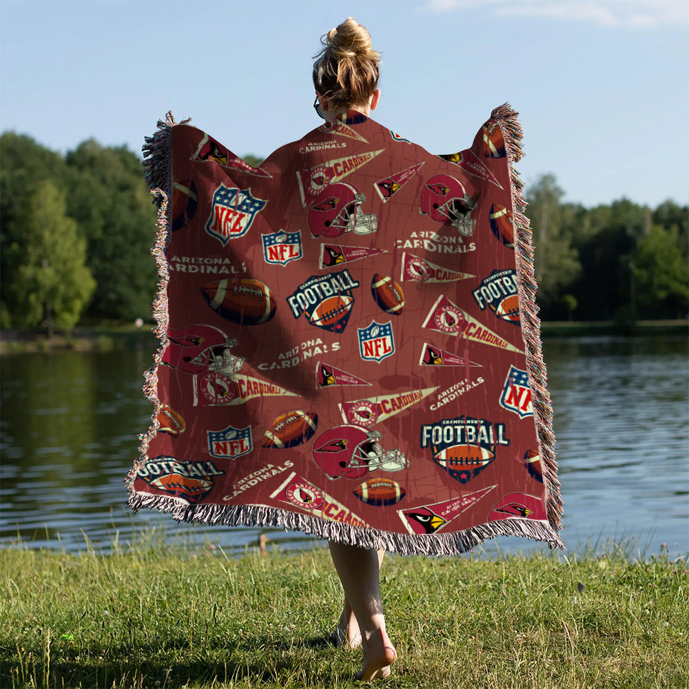 Arizona Cardinals Premium New Woven Throw Blanket AZCAWVB000161