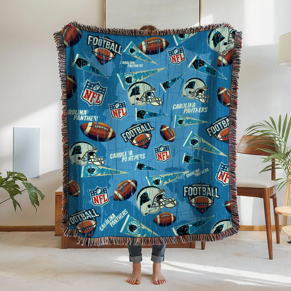 Carolina Panthers Premium New Woven Throw Blanket AZCAWVB000163