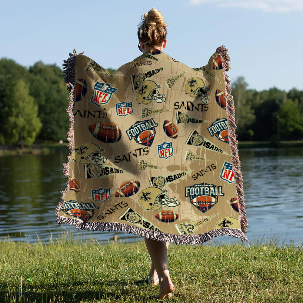 New Orleans Saints Premium New Woven Throw Blanket AZCAWVB000170