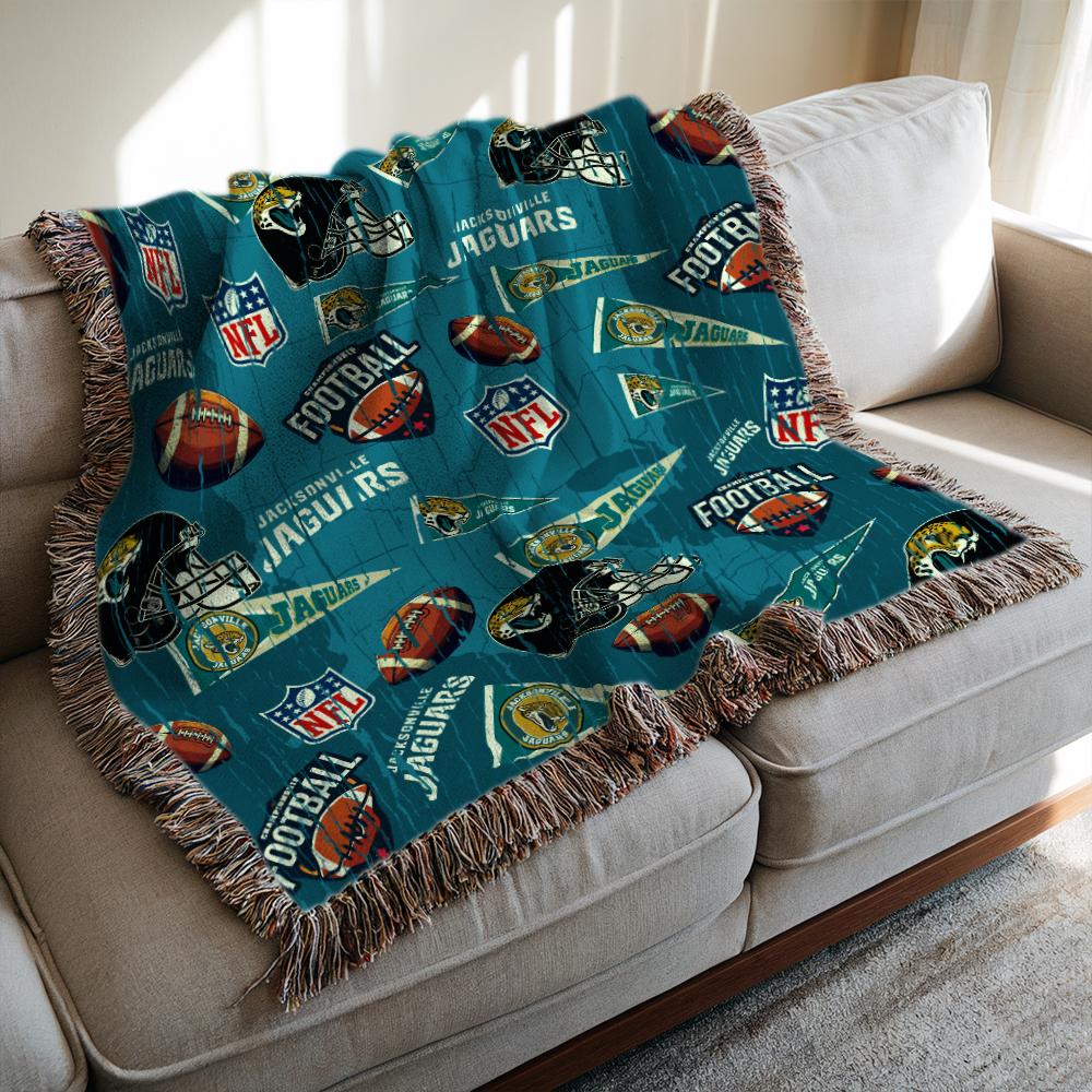Jacksonville Jaguars Premium New Woven Throw Blanket AZCAWVB000184