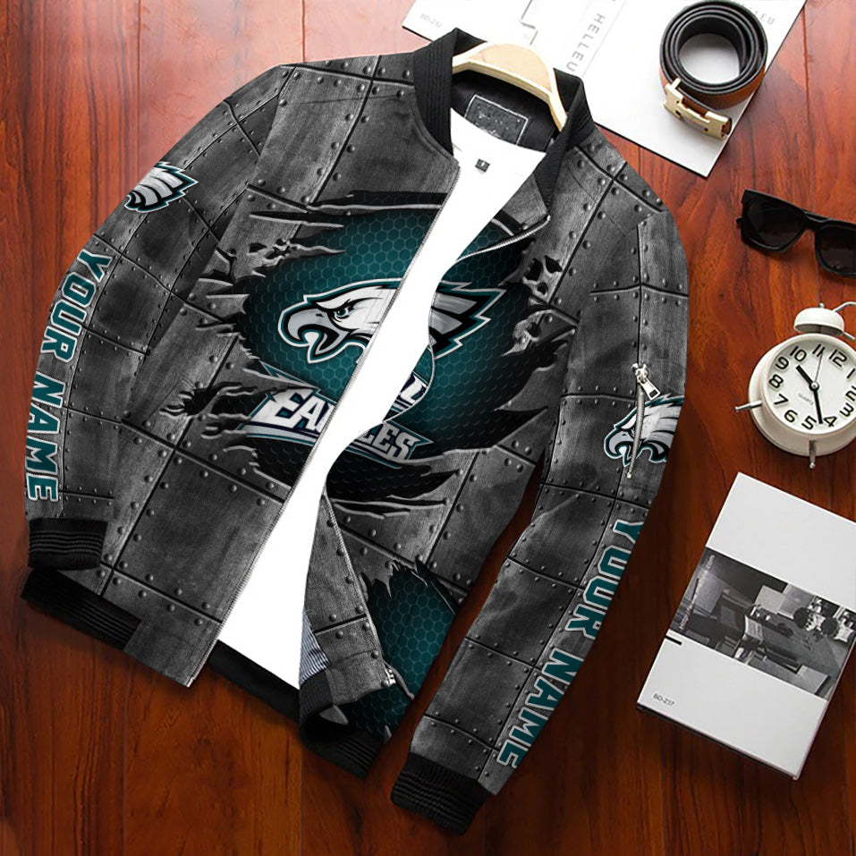Philadelphia Eagles Personalized Bomber Jacket AZCBJ186