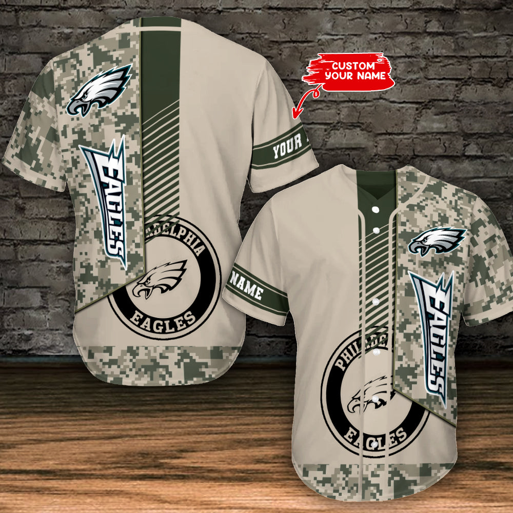 Philadelphia Eagles Personalized Baseball Jersey AZC06