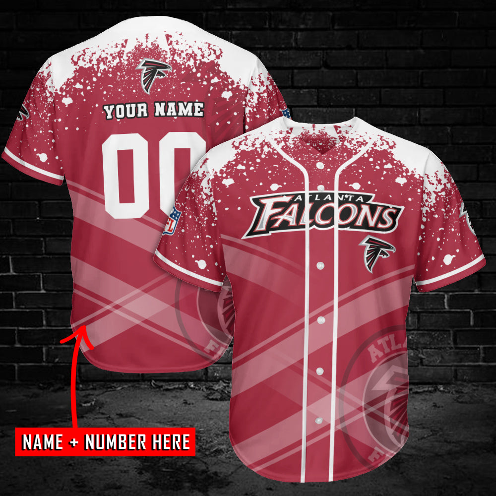 Atlanta Falcons Personalized Baseball Jersey AZC07