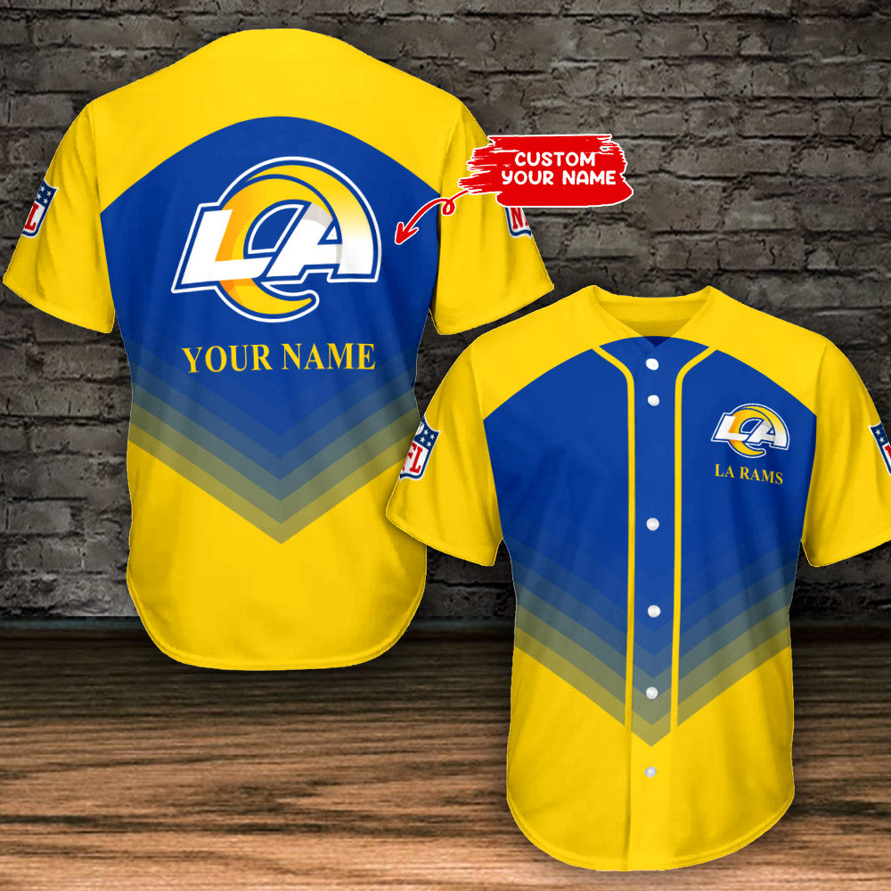 Los Angeles Rams Personalized Baseball Jersey AZC23