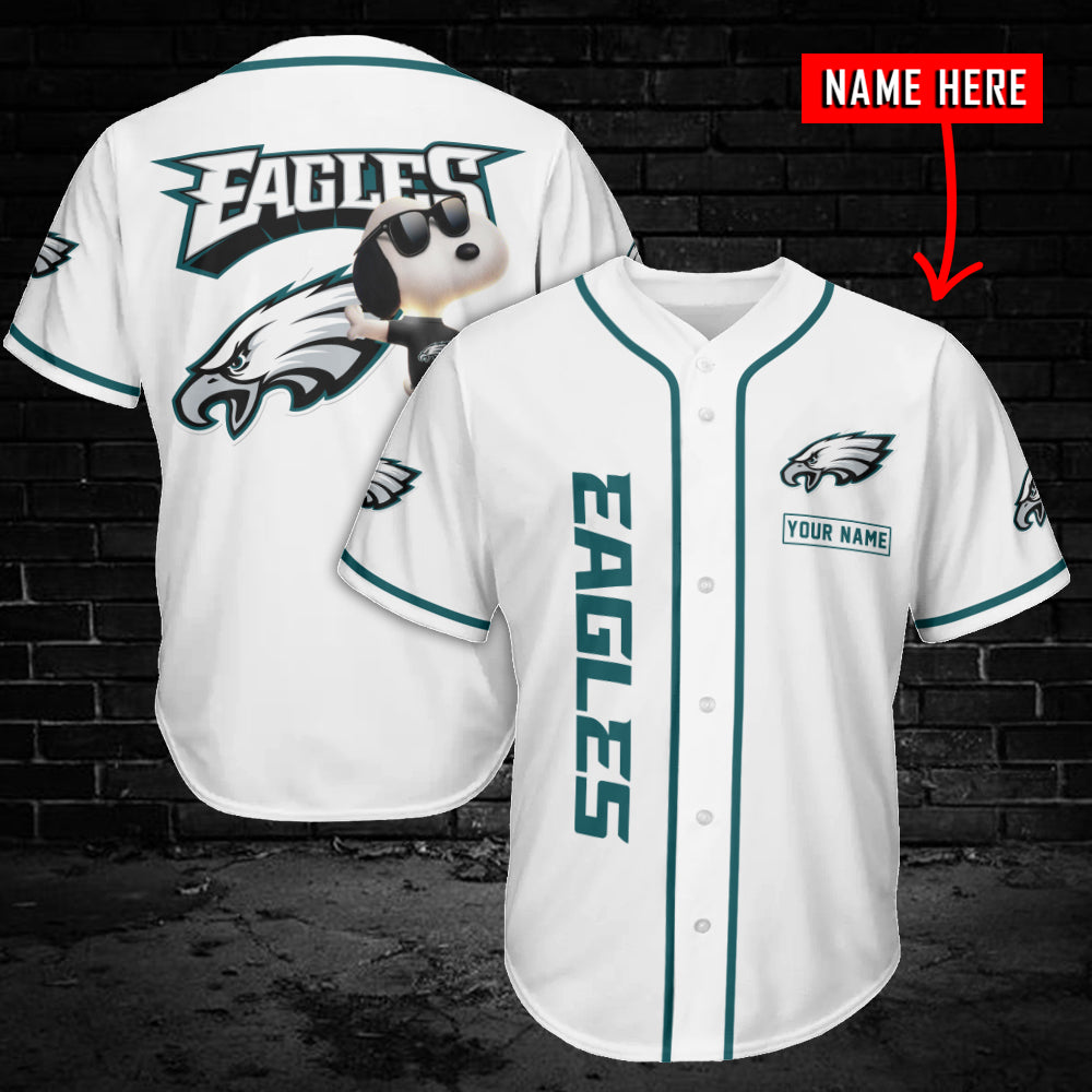 Philadelphia Eagles Personalized Baseball Jersey AZC30