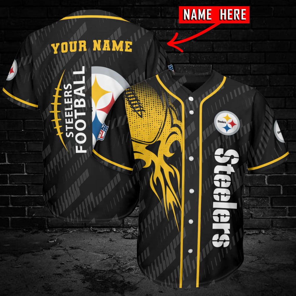Pittsburgh Steelers Personalized Baseball Jersey AZC50