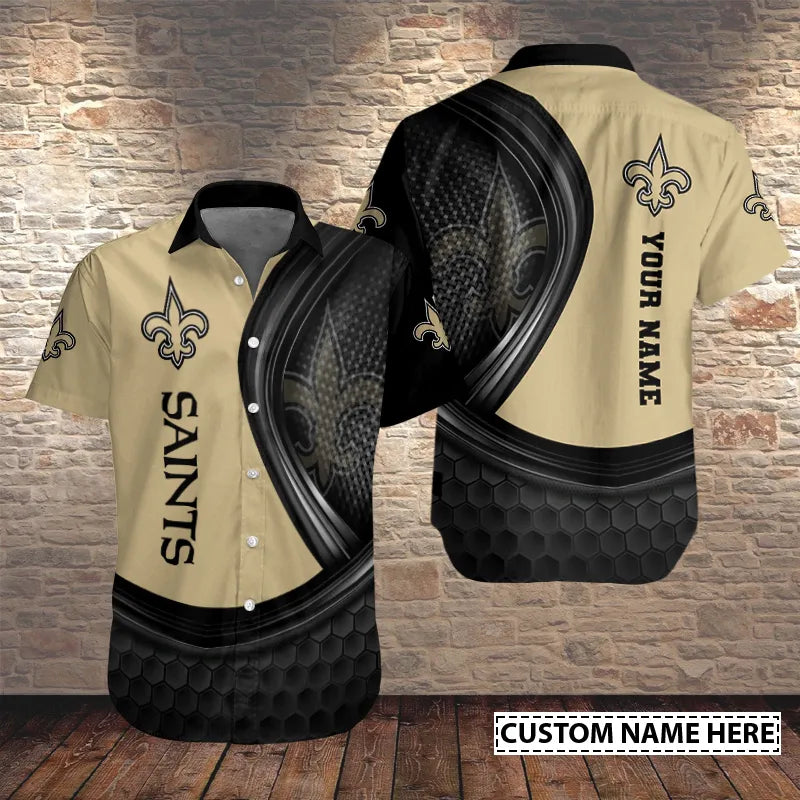 New Orleans Saints Personalized Button Shirt AZC06
