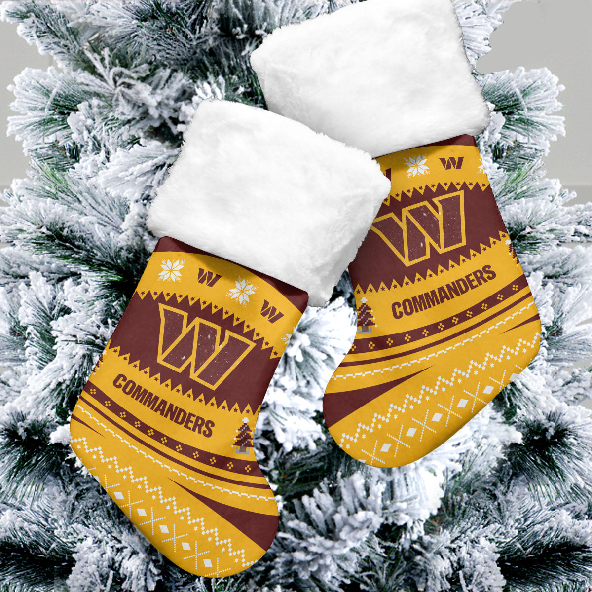 Washington Commanders Christmas Socks AZCCRMS068
