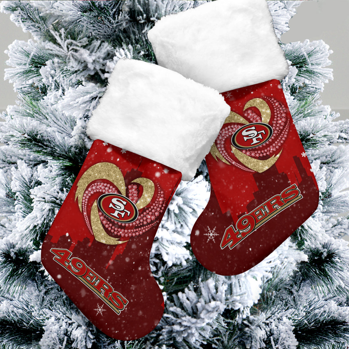 San Francisco 49ers Christmas Socks AZCCRMS072