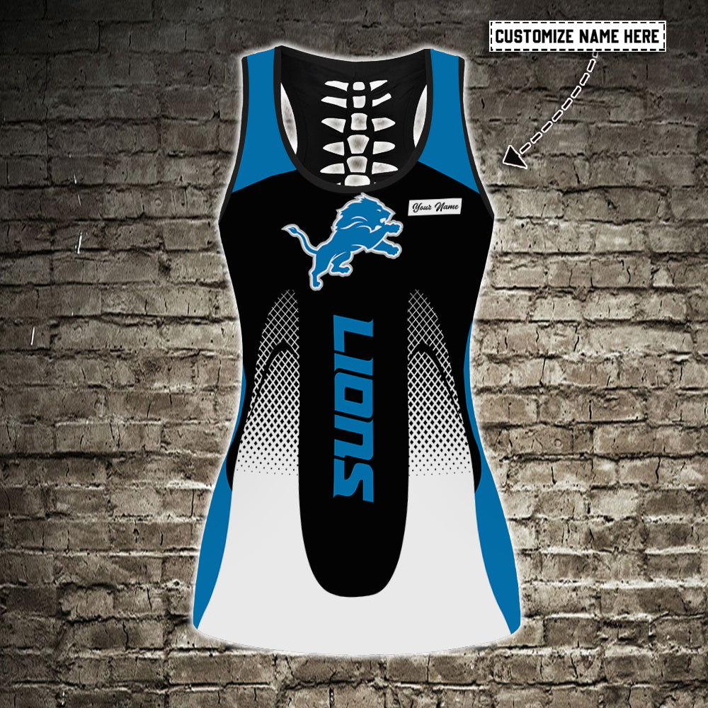 Detroit Lions Personalized Combo Tank Top And Leggings AZCLG040+AZCTT040