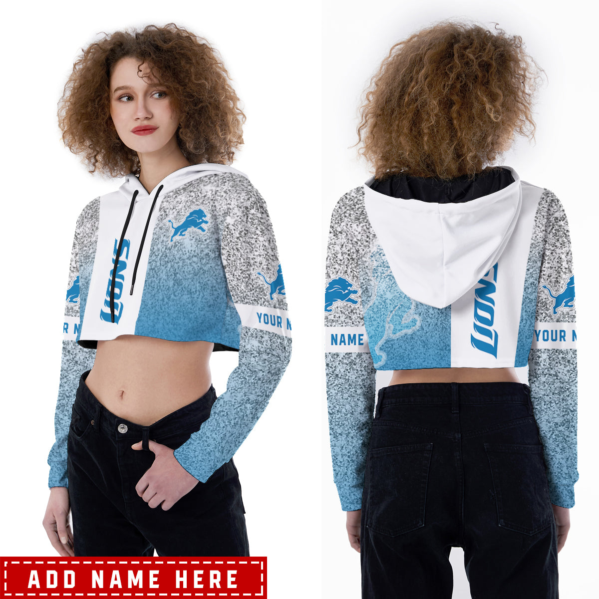 Detroit Lions Personalized Combo Croptop Hoodie And Leggings AZCLG108+AZC2CHD108