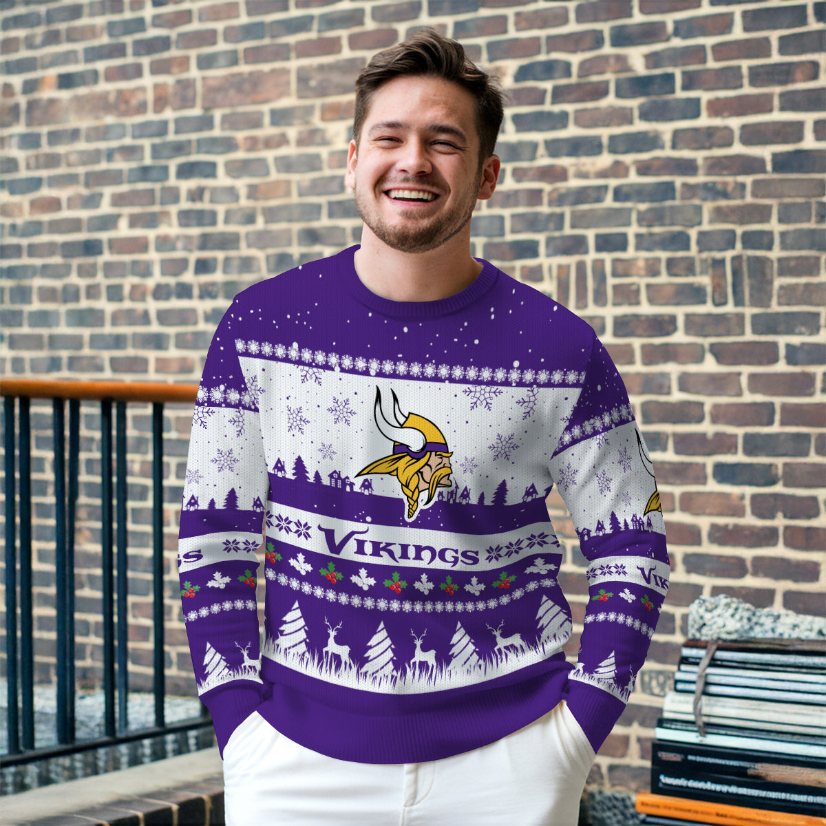 Minnesota Vikings Premium Ugly Christmas Sweater Seasonal Edition AZDTUSW000137