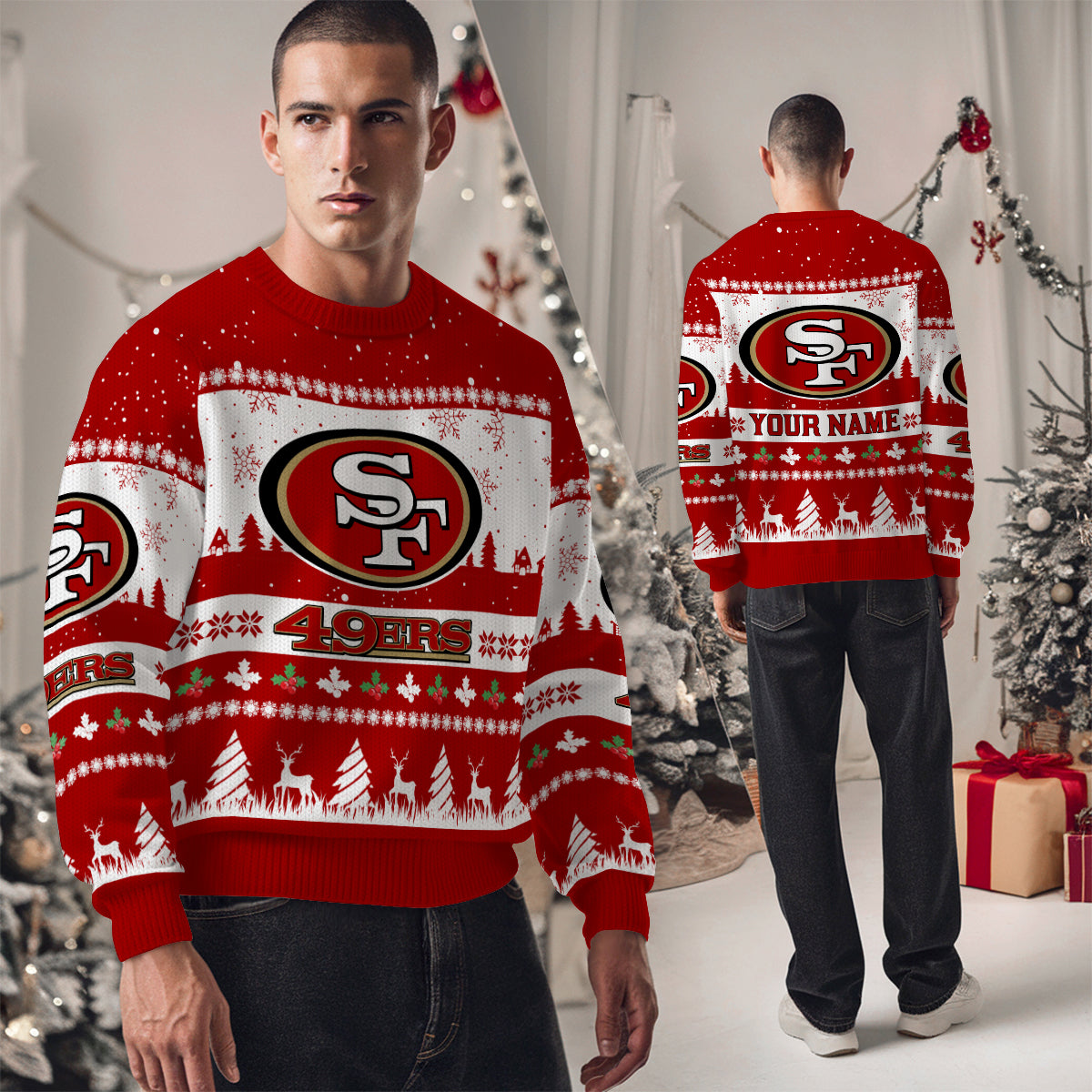 San Francisco 49ers Premium Ugly Christmas Sweater Seasonal Edition AZDTUSW000141