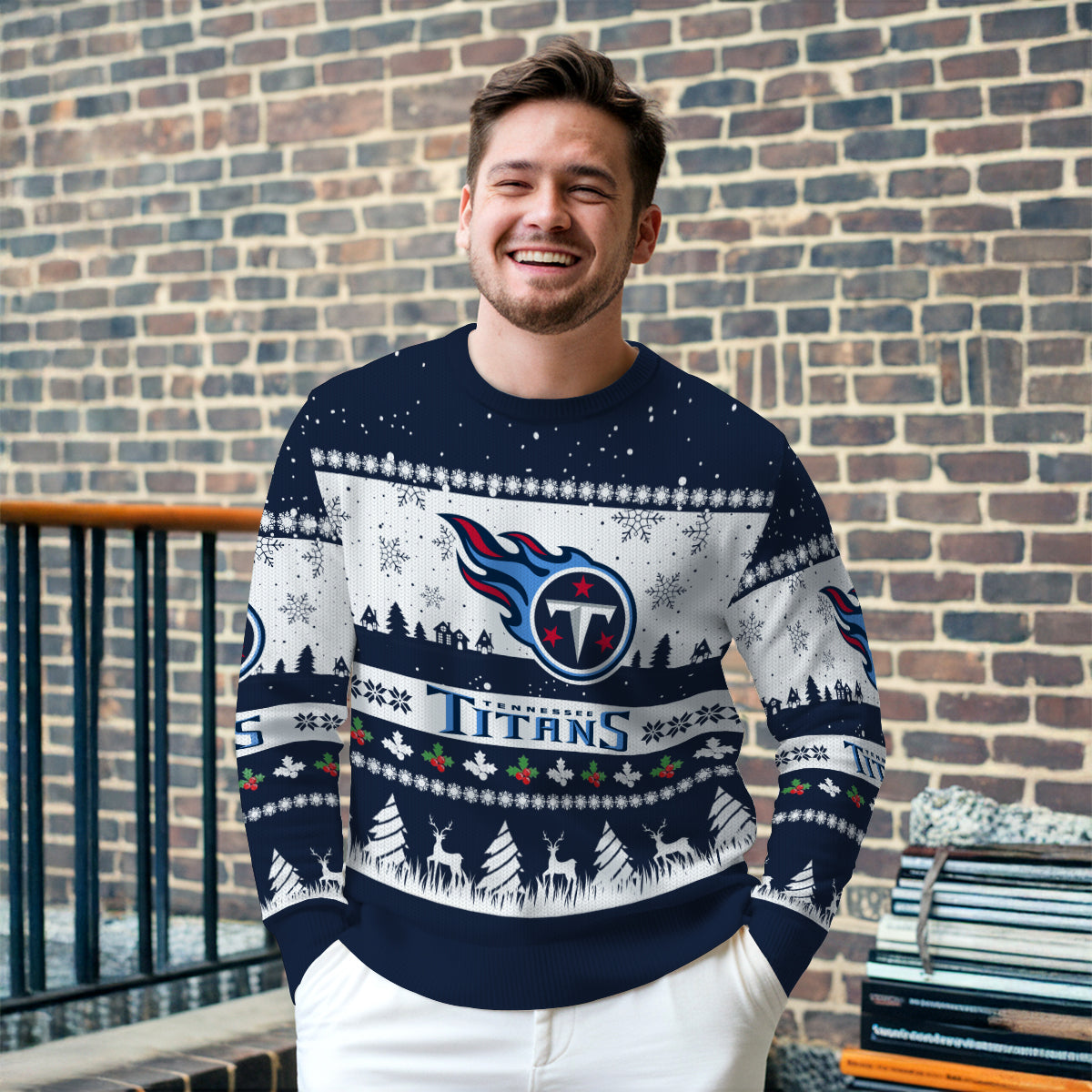 Tennessee Titans Premium Ugly Christmas Sweater Seasonal Edition AZDTUSW000160