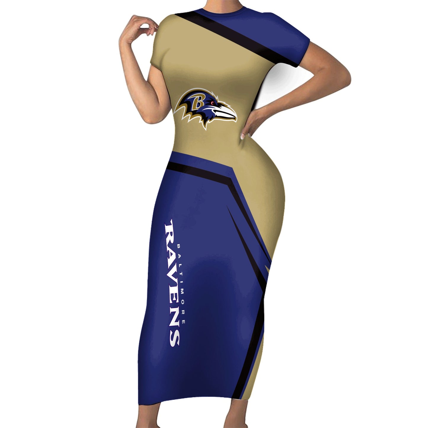 Baltimore Ravens Bodycon Maxi Dress HA03