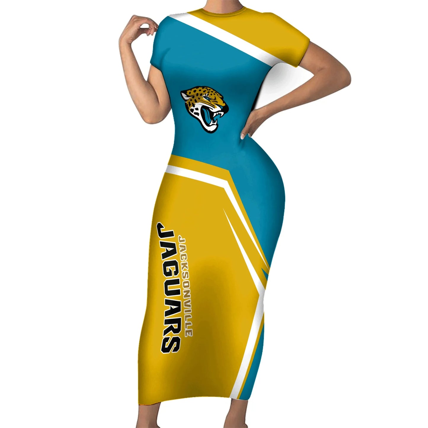 Jacksonville Jaguars Bodycon Maxi Dress HA15