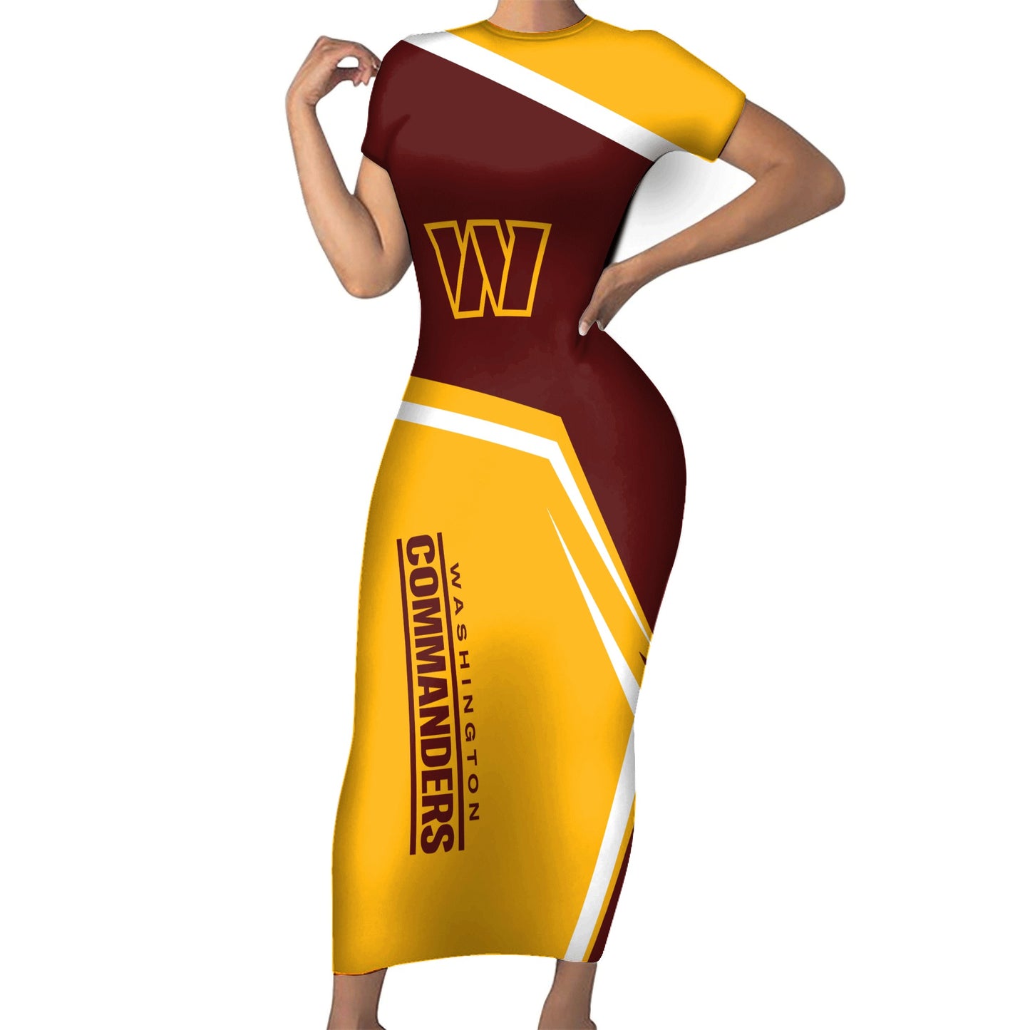 Washington Commanders Bodycon Maxi Dress HA32