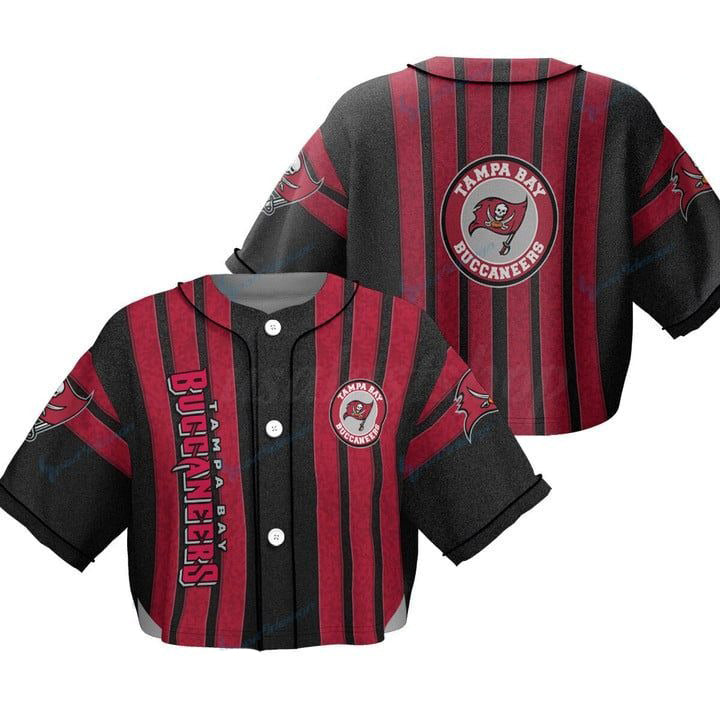 Tampa Bay Buccaneers Women Crop Top Baseball Jersey New Trending 2025 AZHACTBJ000064