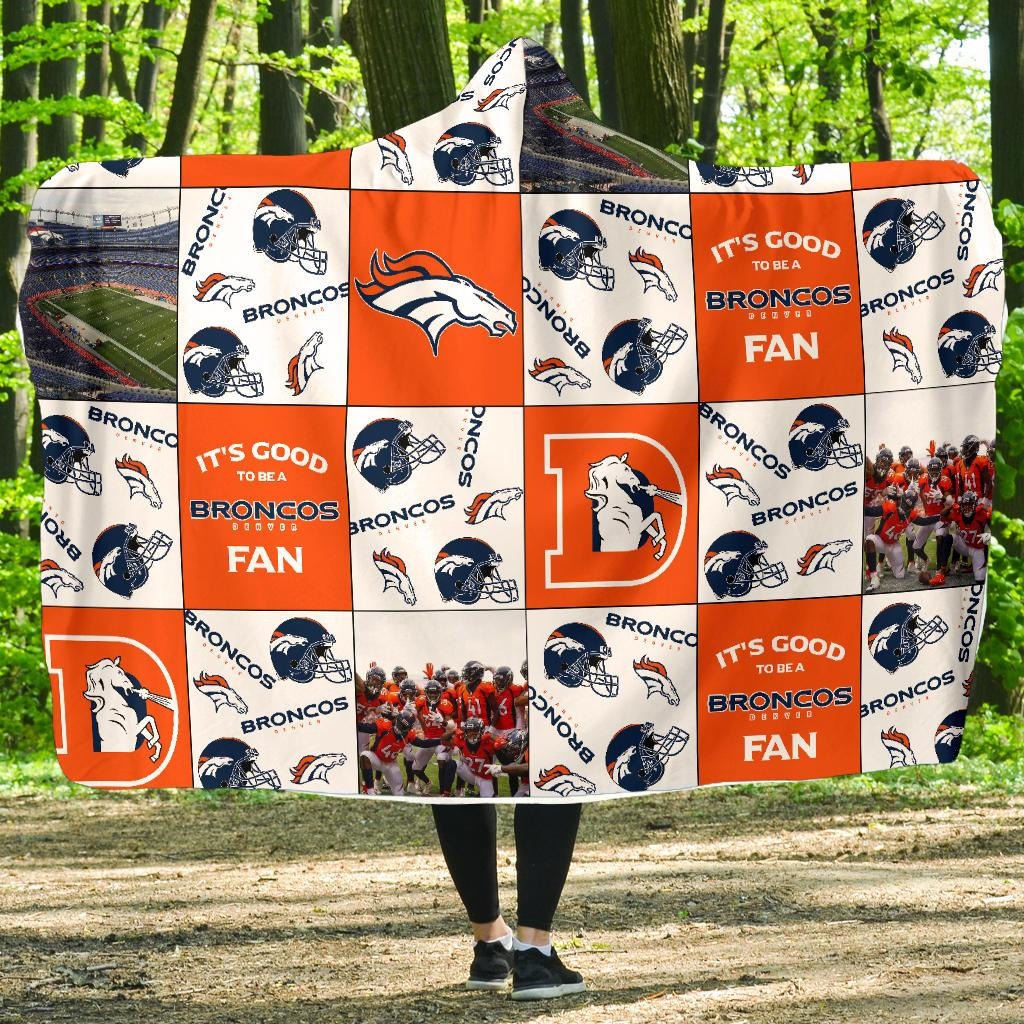Denver Broncos Customized Hooded Blanket HA10