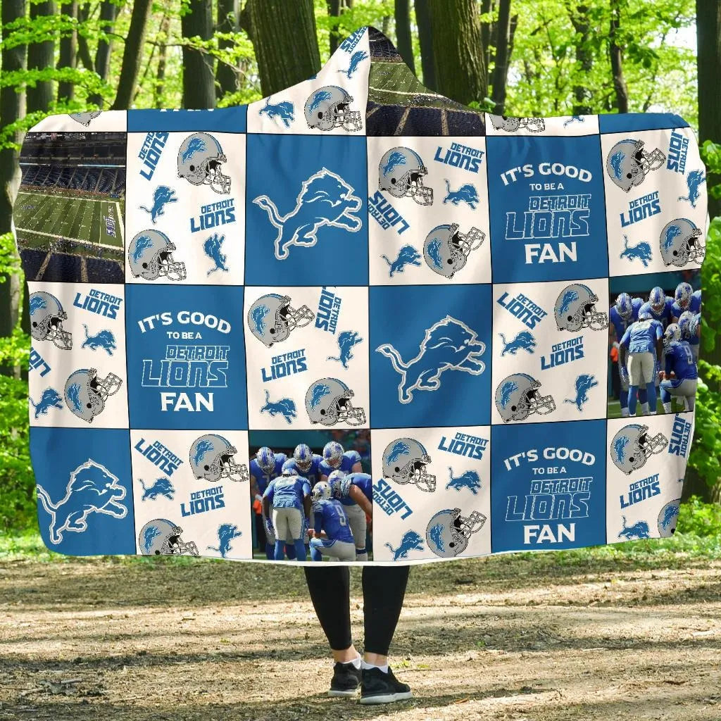 Detroit Lions Customized Hooded Blanket HA11