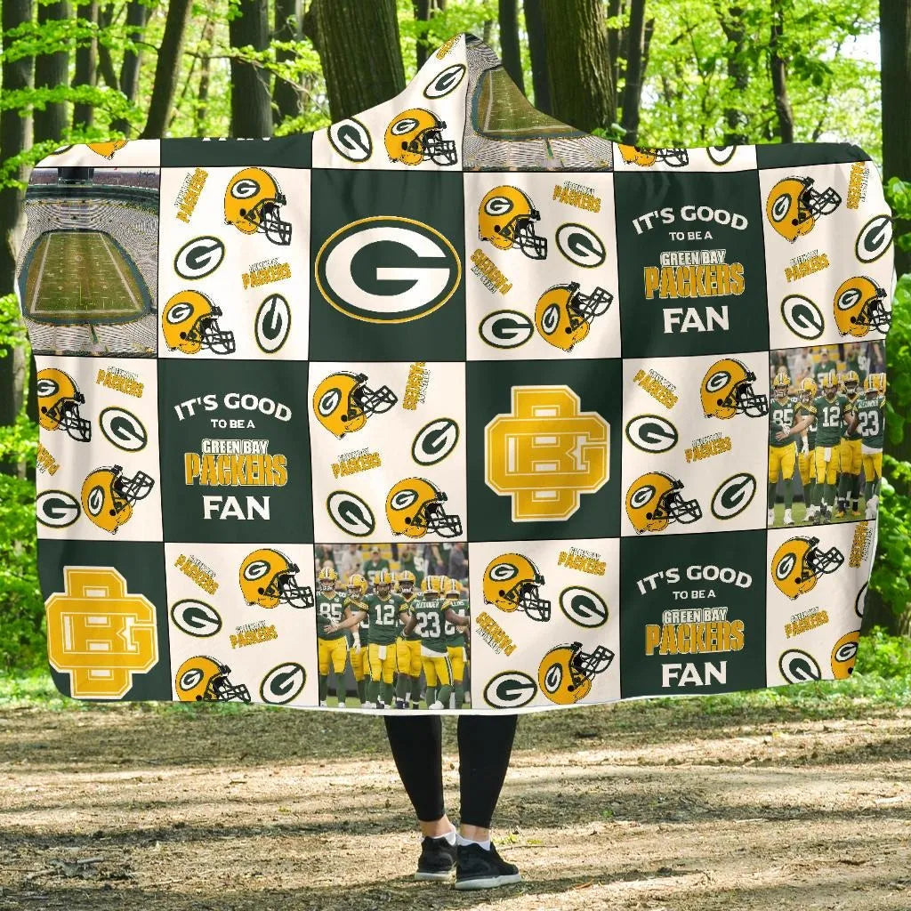 Green Bay Packers Customized Hooded Blanket HA12