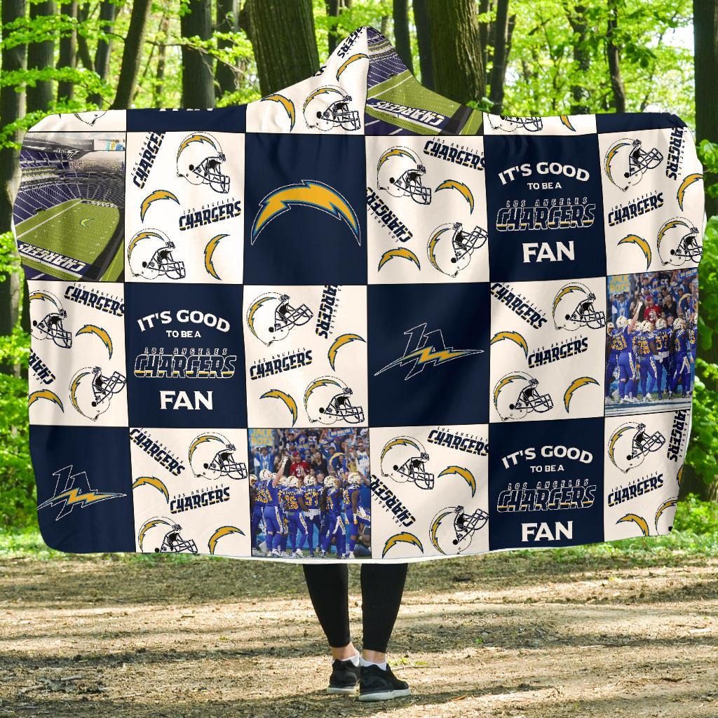 Los Angeles Chargers Customized Hooded Blanket HA18