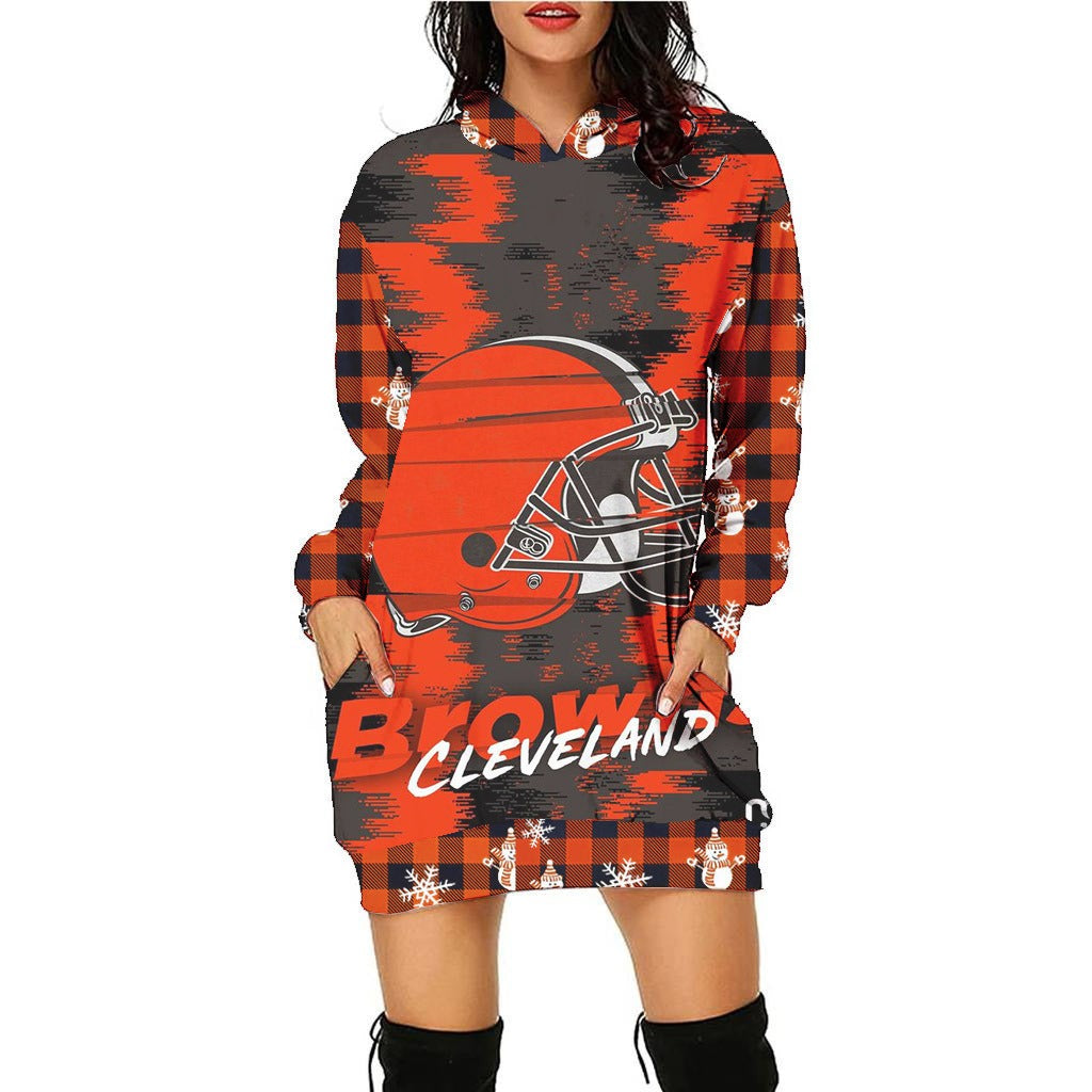 Cleveland Browns Hoodie Dress Christmas HA08