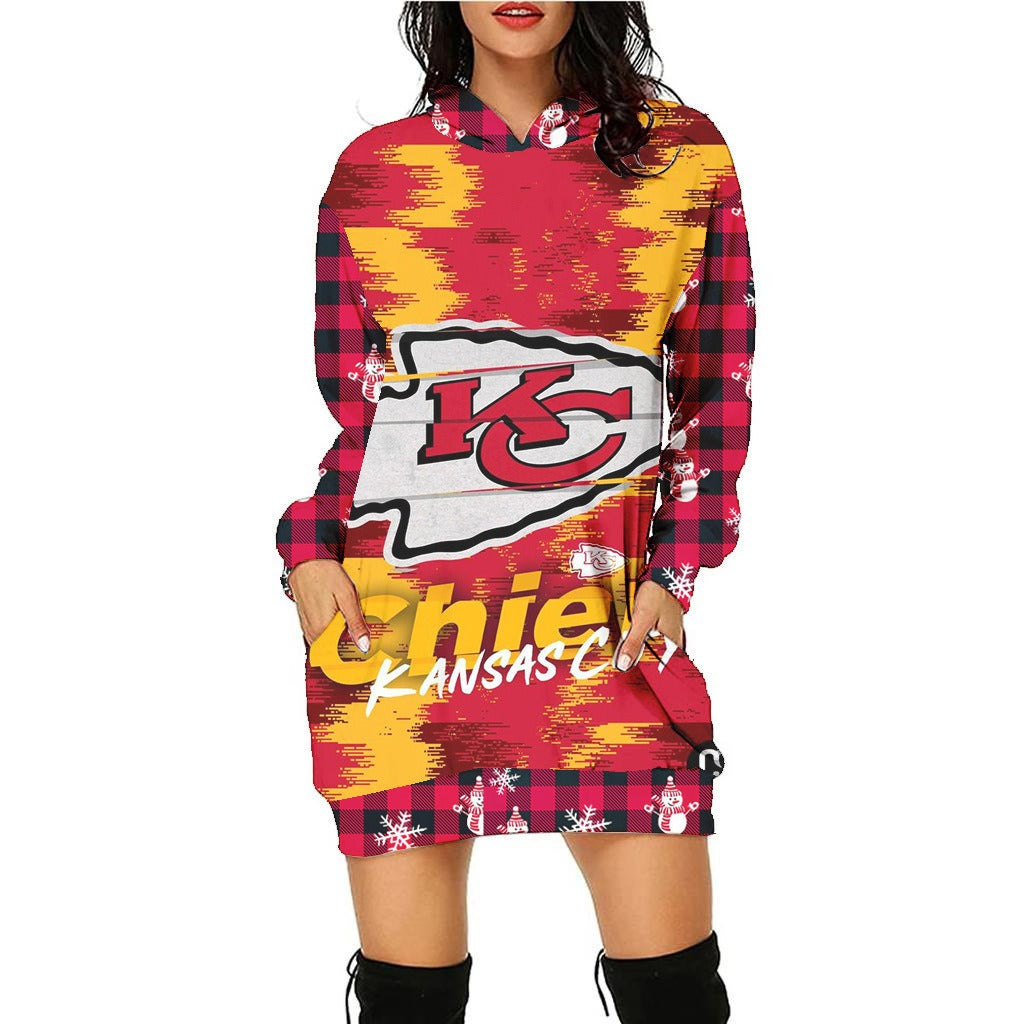 Kansas City Chiefs Hoodie Dress Christmas HA16