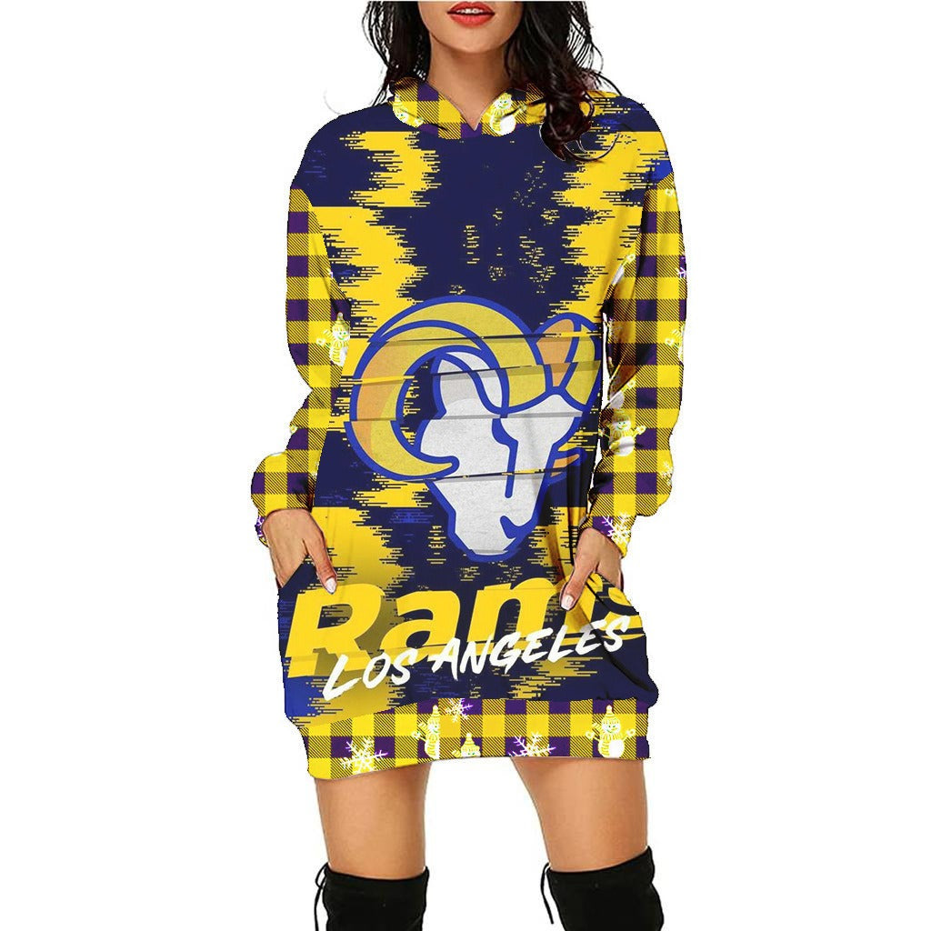Los Angeles Rams Hoodie Dress Christmas HA19