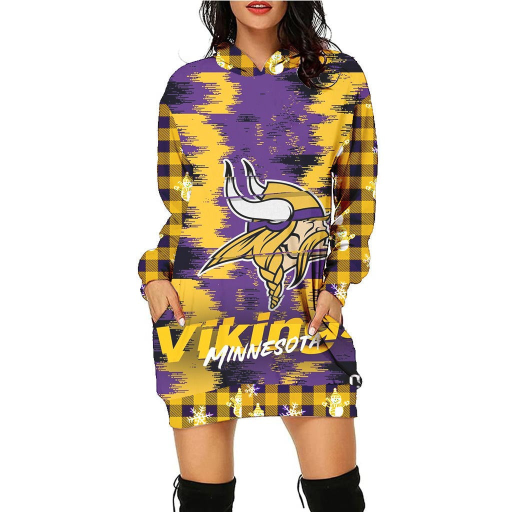 Minnesota Vikings Hoodie Dress Christmas HA21
