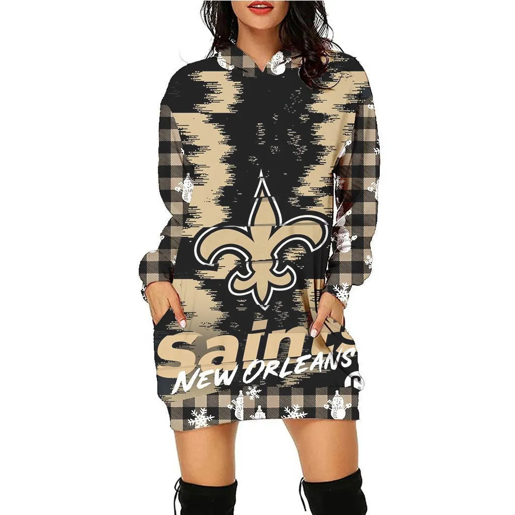 New Orleans Saints Hoodie Dress Christmas HA23