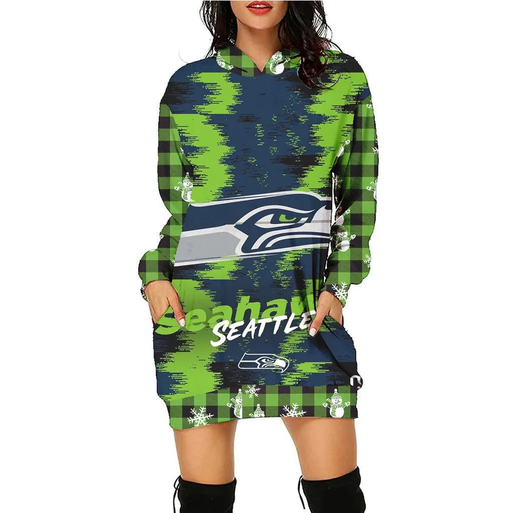 Seattle Seahawks Hoodie Dress Christmas HA29