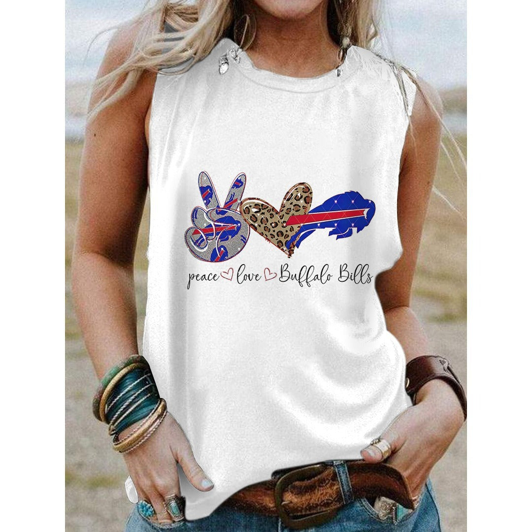 Buffalo Bills Personalized American Football Loose Crew Neck Sleeveless AZHALCNS000003