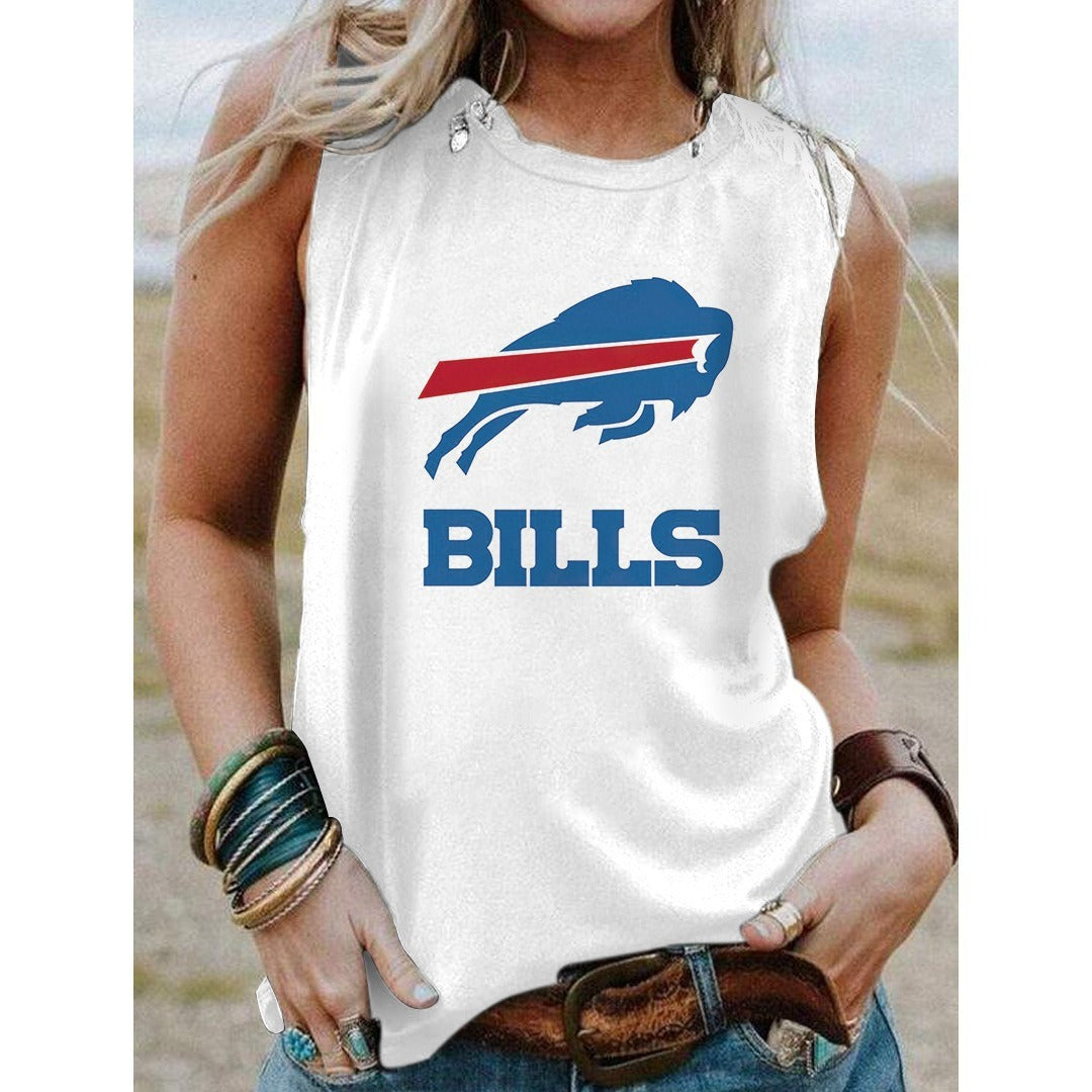 Buffalo Bills Personalized American Football Loose Crew Neck Sleeveless AZHALCNS000004