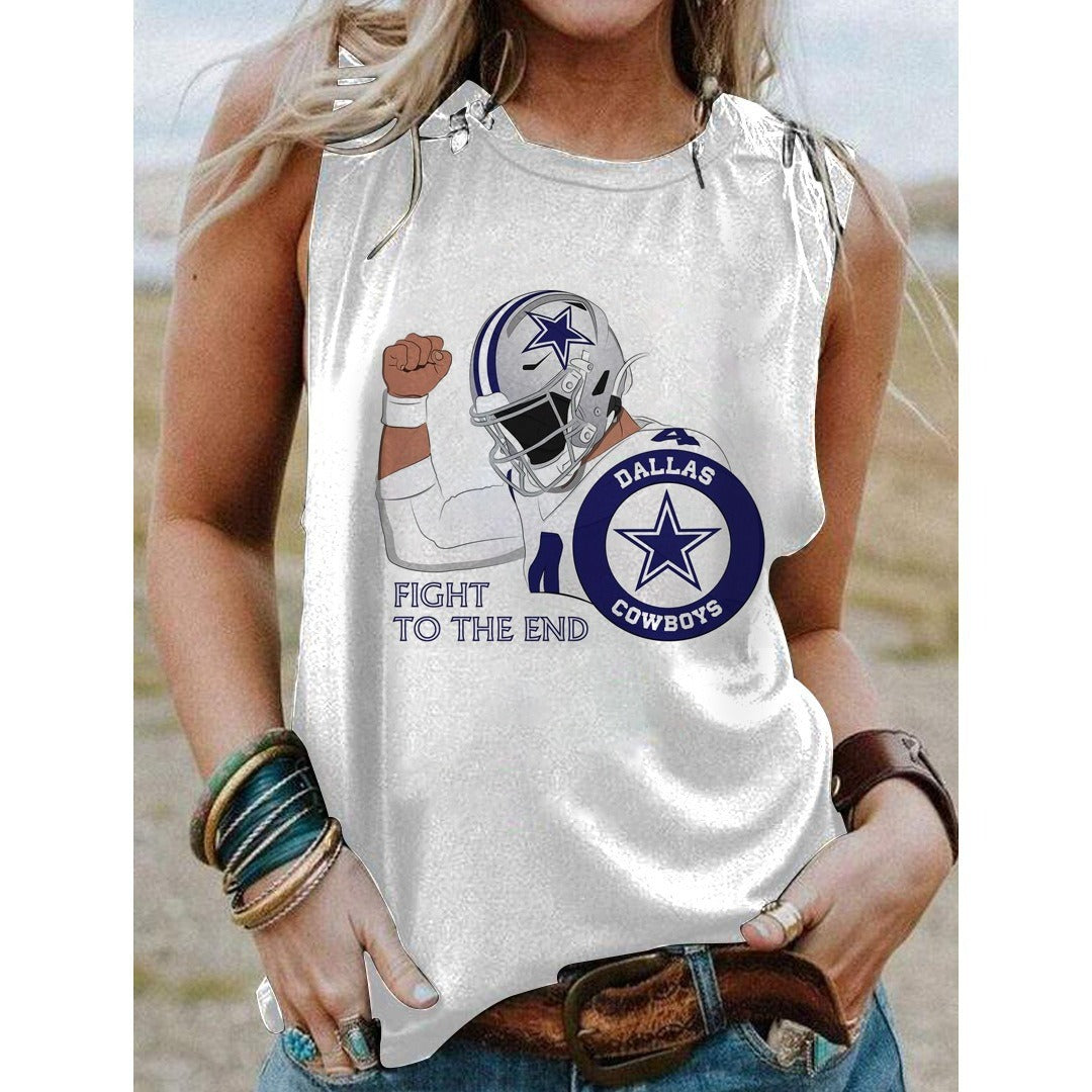 Dallas Cowboys Personalized American Football Loose Crew Neck Sleeveless AZHALCNS000022