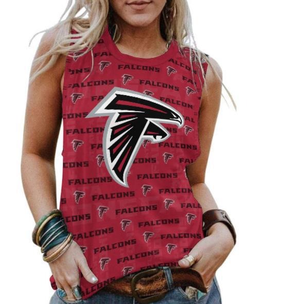 Atlanta Falcons Personalized American Football Loose Crew Neck Sleeveless AZHALCNS000026