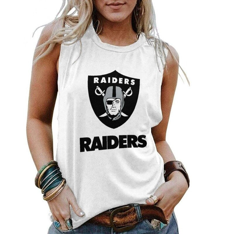 Las Vegas Raiders Personalized American Football Loose Crew Neck Sleeveless AZHALCNS000039