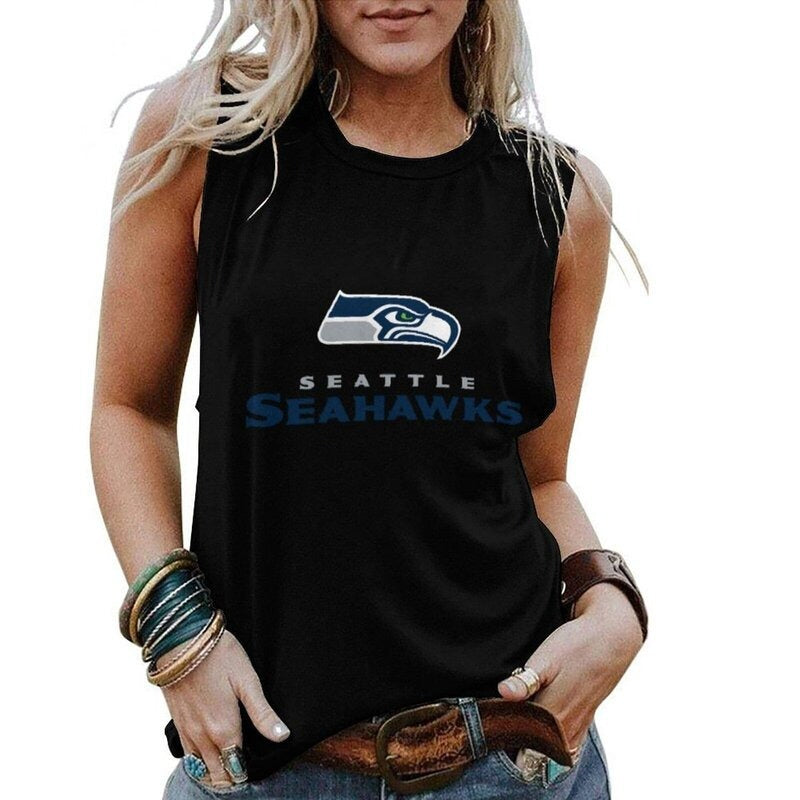 Seattle Seahawks Personalized American Football Loose Crew Neck Sleeveless AZHALCNS000040