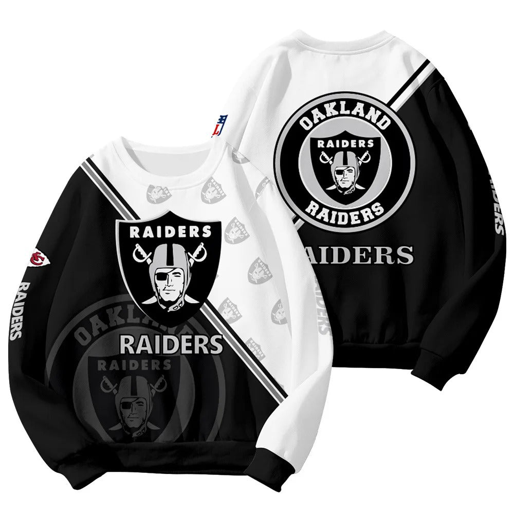 Las Vegas Raiders Customized Round Neck Sweatshirt HA12
