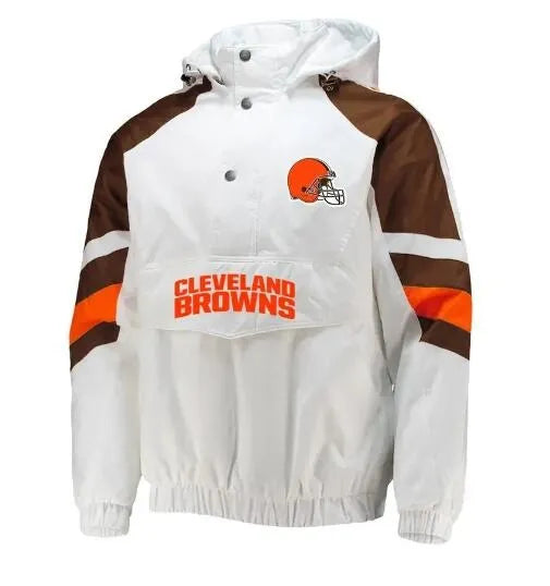 Cleveland Browns High Quality 2025 Trend Varsity Baseball Jersey Jacket AZHAVBJS000026