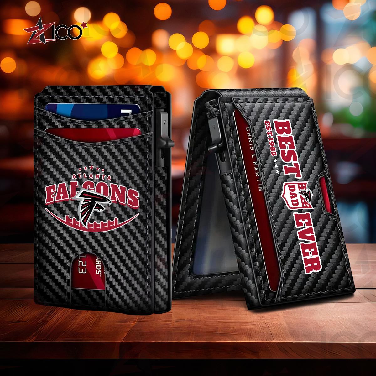 Atlanta Falcons Leather Card Holder Trending 2025 Farther’s Day AZHG2DCH000002