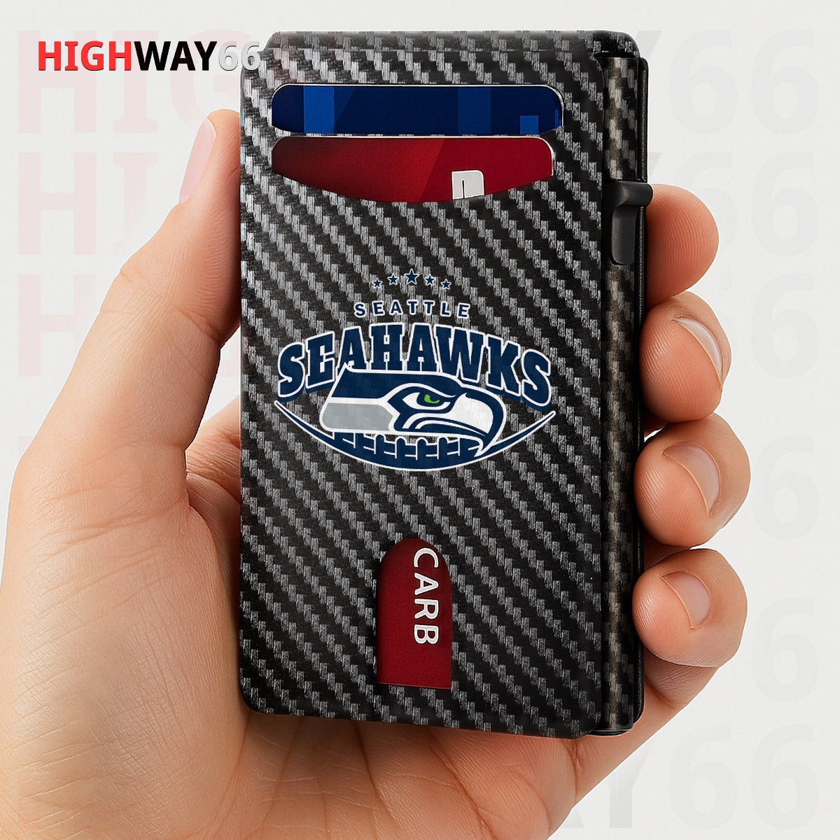 Seattle Seahawks Leather Card Holder Trending 2025 Farther’s Day AZHG2DCH000029