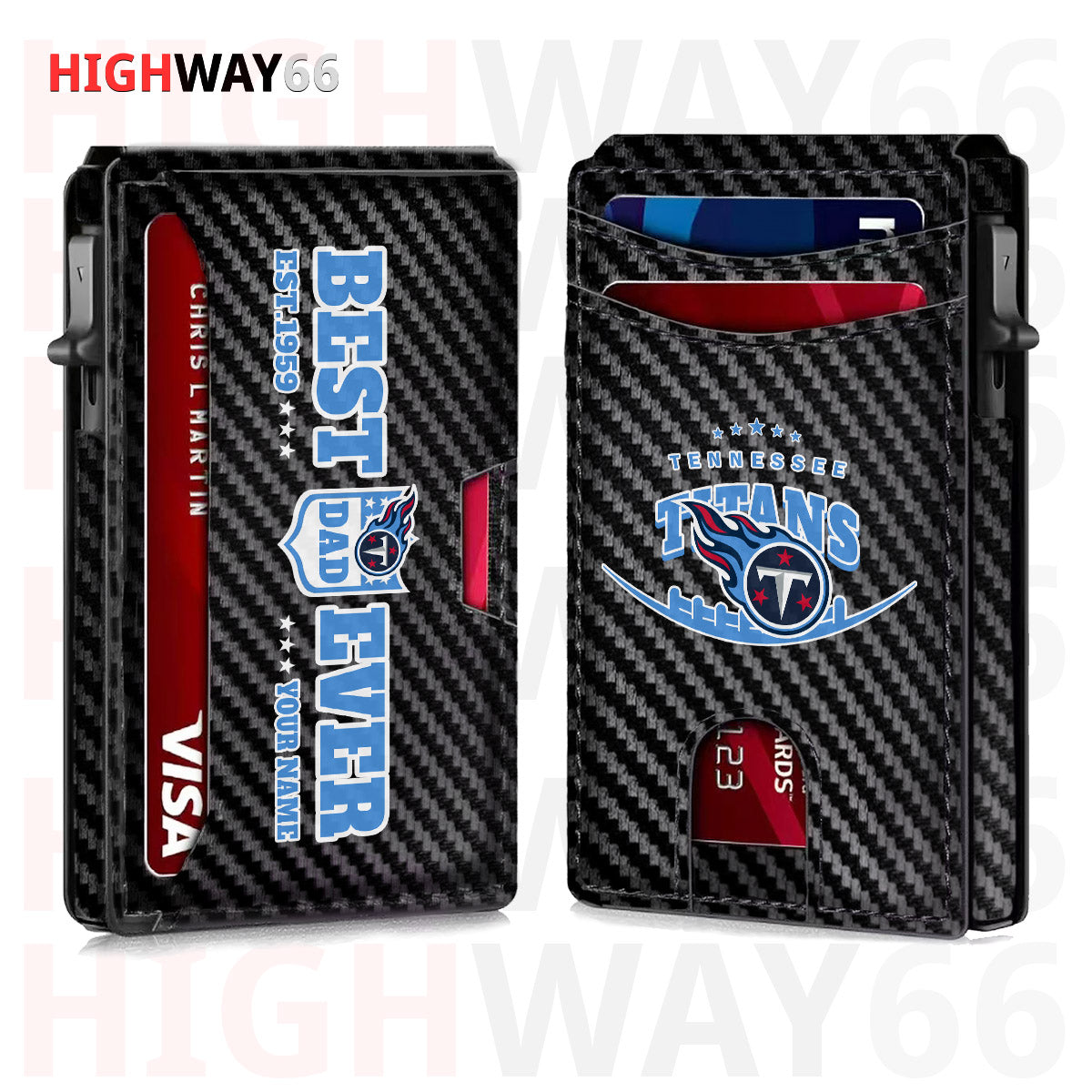 Tennessee Titans Leather Card Holder Trending 2025 Farther’s Day AZHG2DCH000031